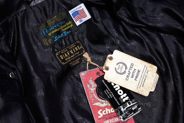 D-385 DIAFVINE X SCHOTT '626' PERFECTO RIDER LEATHER JACKET