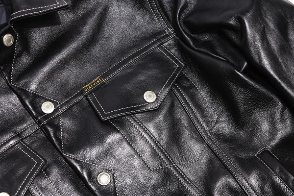 D-389 'TRUCKER' LEATHER JACKET