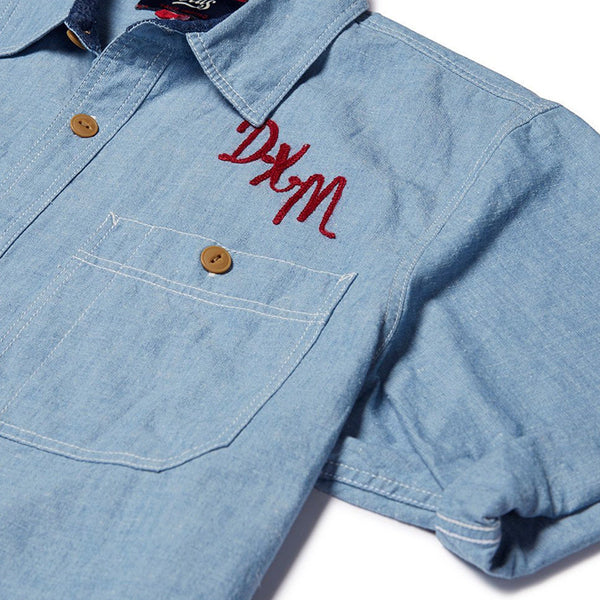 SERVICE SHORT SLEEVE CHAMBRAY SHIRT