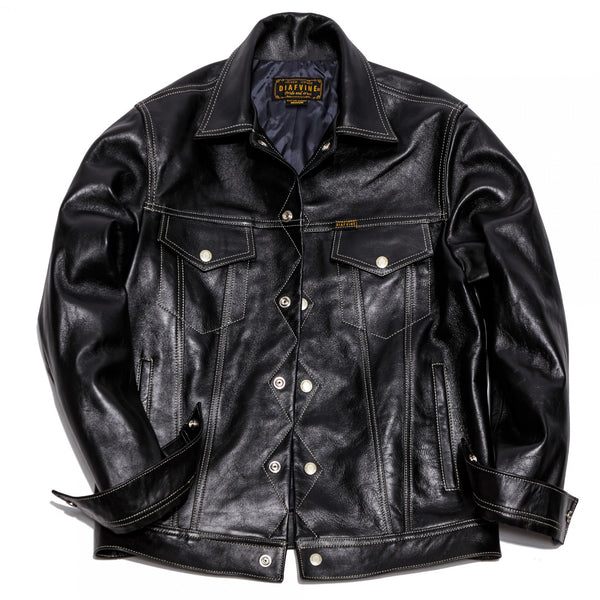 D-389 'TRUCKER' LEATHER JACKET