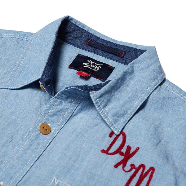SERVICE SHORT SLEEVE CHAMBRAY SHIRT