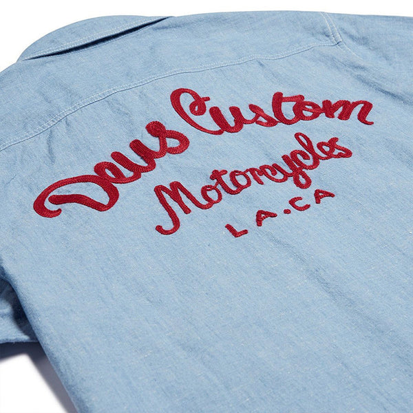 SERVICE SHORT SLEEVE CHAMBRAY SHIRT