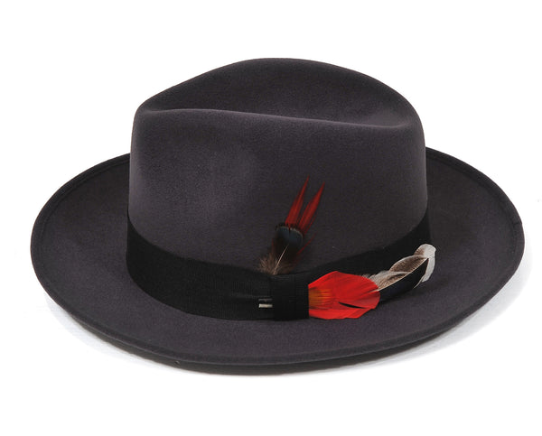 PLUME CLASSIC CUSTOM FEDORA-Black, Grey, Brown
