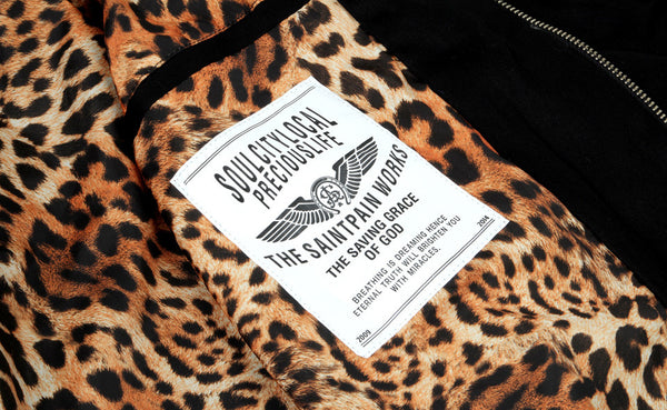 Leopard aviator sale jacket