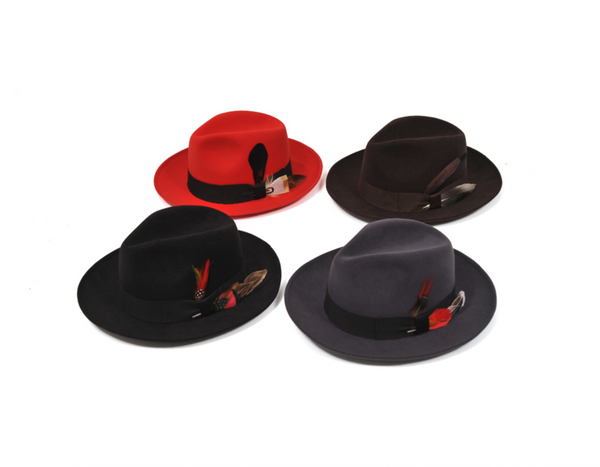 PLUME CLASSIC CUSTOM FEDORA-Black, Grey, Brown