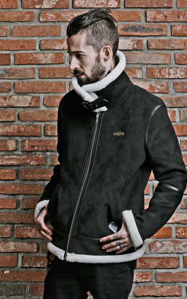SP Rebel  Suede Shearling Jacket