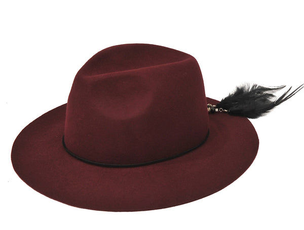 TWO WAY CUSTOM FEDORA-Black, Navy, Wine, Brown, Khaki, Beige