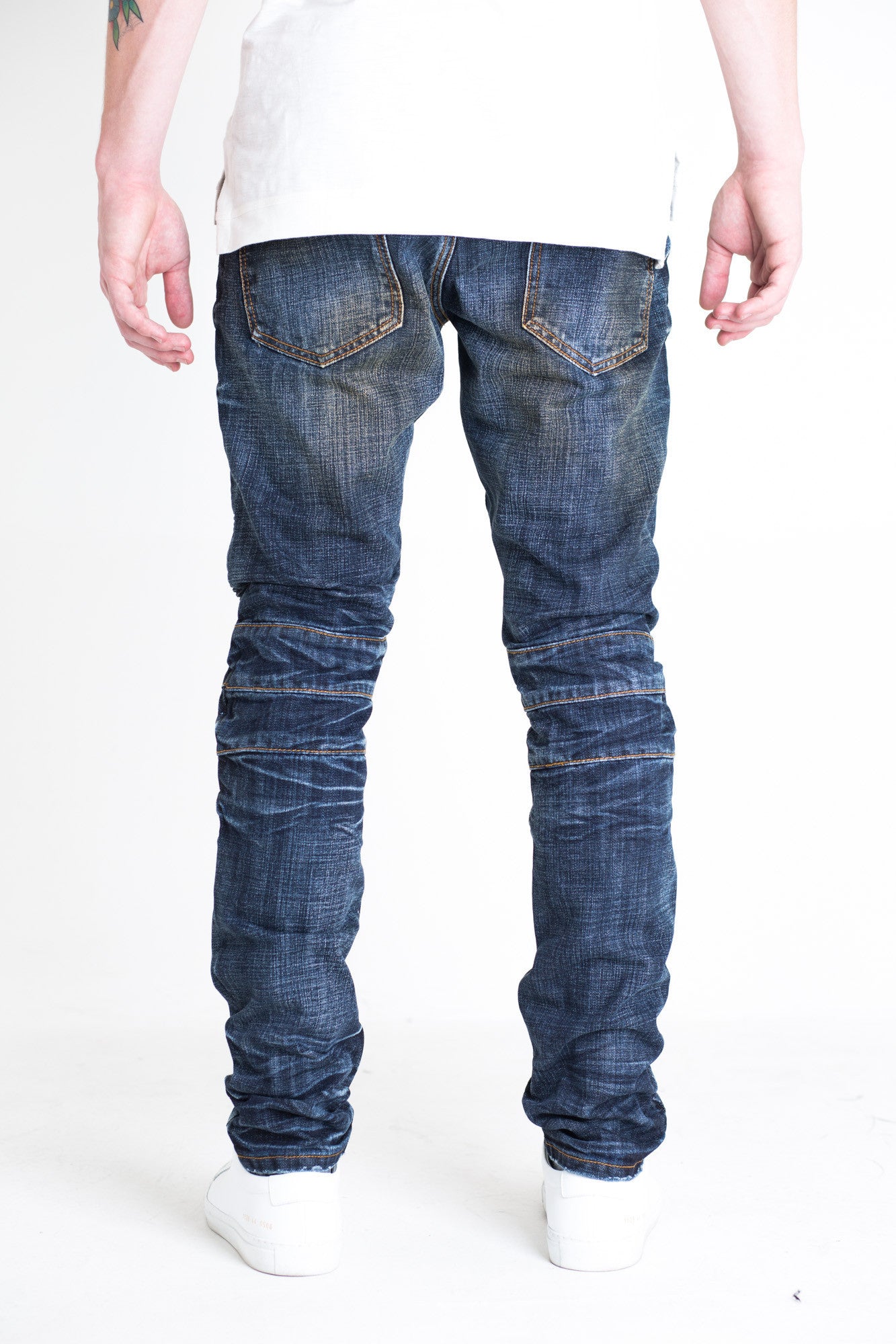 Embellish NYC premium Mens jeans biker Fade To Black washed distressed  Enforced  eBay