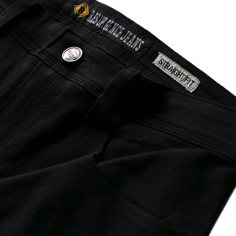 JET BLACK PANTS WITH RIPS