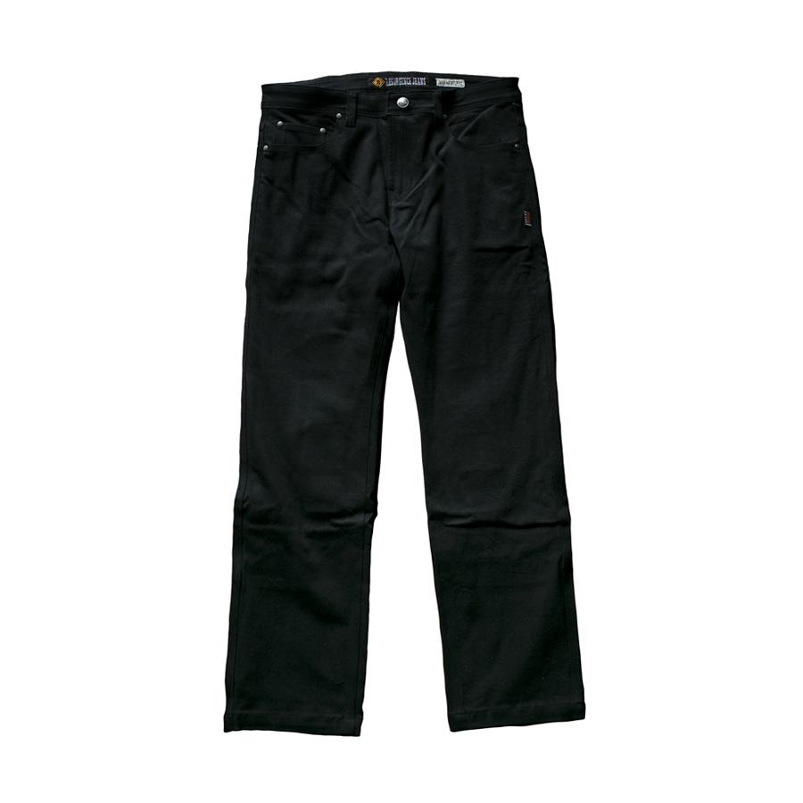 WaiMea Men Straight Skinny Patch Jeans (Jet Black)