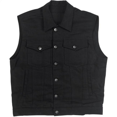 PRIME CUT COLLARED VEST - Black, Indigo