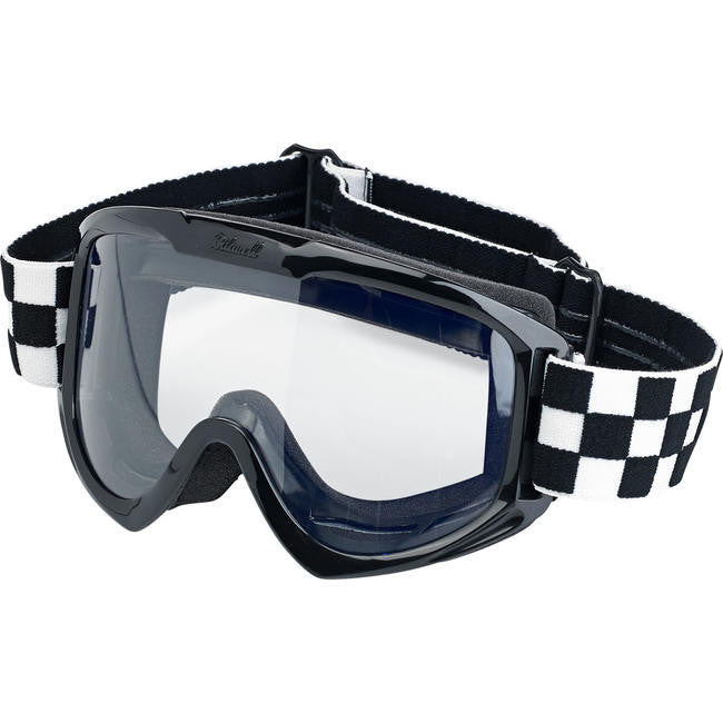 biltwell moto goggles MOTO GOGGLES-Black, Checkered, White