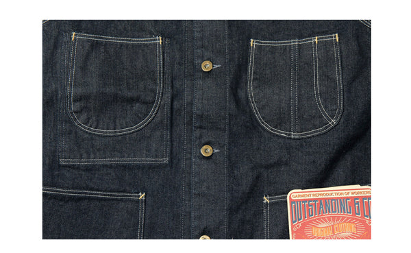 Outstanding SELVEDGE DENIM COVERALL JACKET