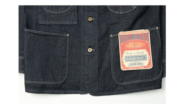 Outstanding SELVEDGE DENIM COVERALL JACKET