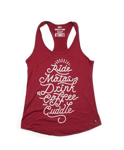 Ride Motos Drink Coffee & Cuddle Tank