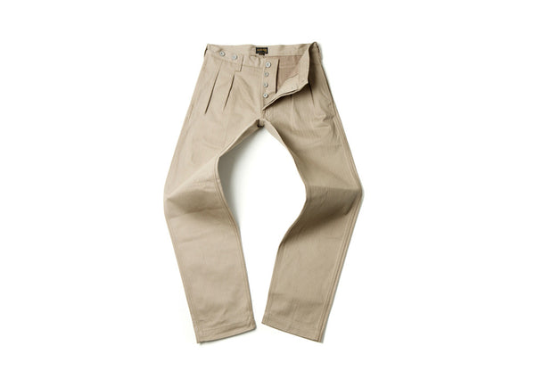 U.S. ARMY SUSPENDER PANTS-Khaki, Beige