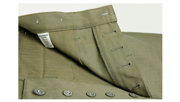 U.S. ARMY SUSPENDER PANTS-Khaki, Beige