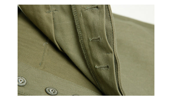 U.S. ARMY SUSPENDER PANTS-Khaki, Beige