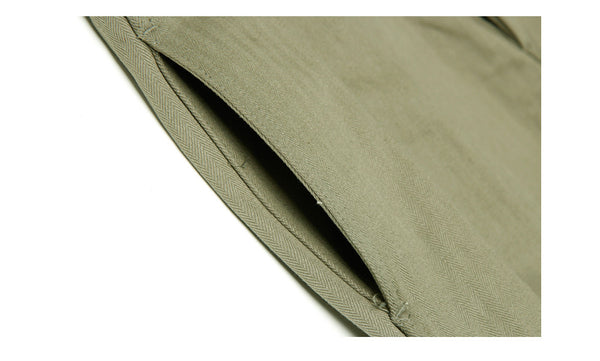 U.S. ARMY SUSPENDER PANTS-Khaki, Beige