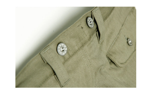 U.S. ARMY SUSPENDER PANTS-Khaki, Beige