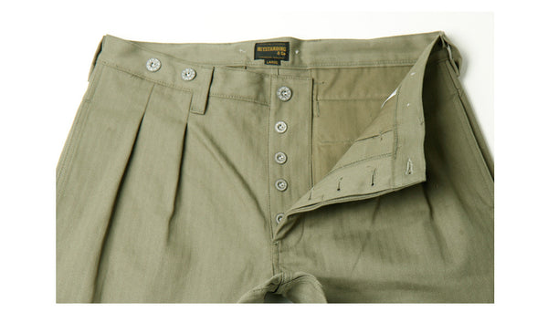 U.S. ARMY SUSPENDER PANTS-Khaki, Beige
